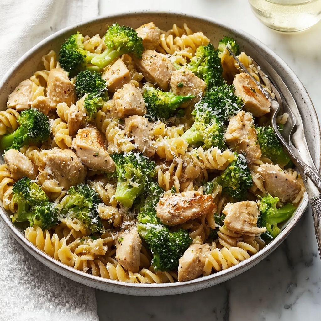 Chicken and Broccoli Pasta in Creamy Parmesan Sauce Recipe - Recipe Image