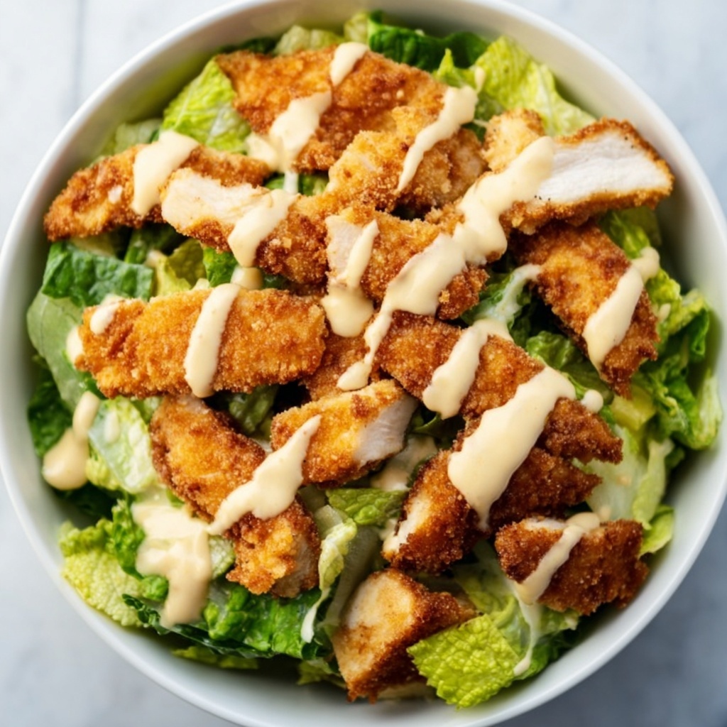 Crispy Chicken Caesar Salad Recipe - Recipe Image