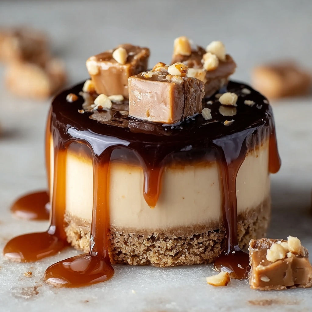 Peanut Butter Caramel Mini Cheesecakes Recipe - Recipe Image