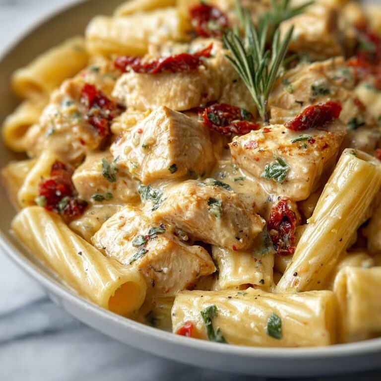 Spicy Chicken Creamy Pasta with Sun-Dried Tomatoes Recipe