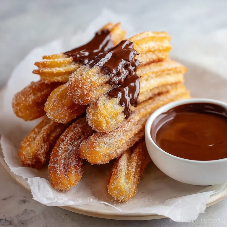 Easy Homemade Churros with Chocolate Sauce Recipe