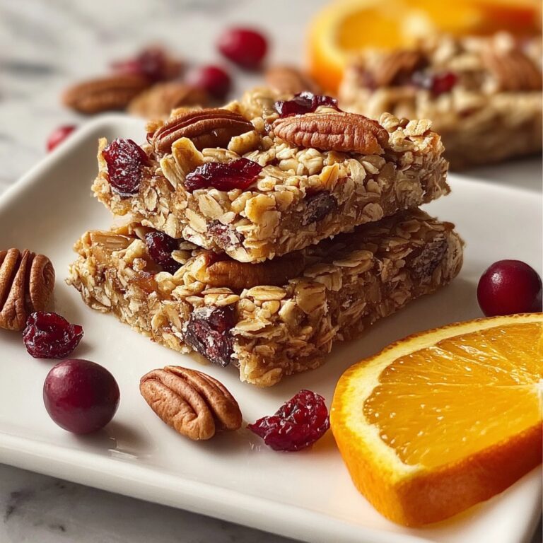 Cranberry, Orange & Pecan Oatmeal Bars Recipe