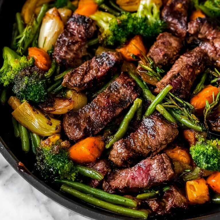 One Pan Balsamic Steak and Veggies Recipe