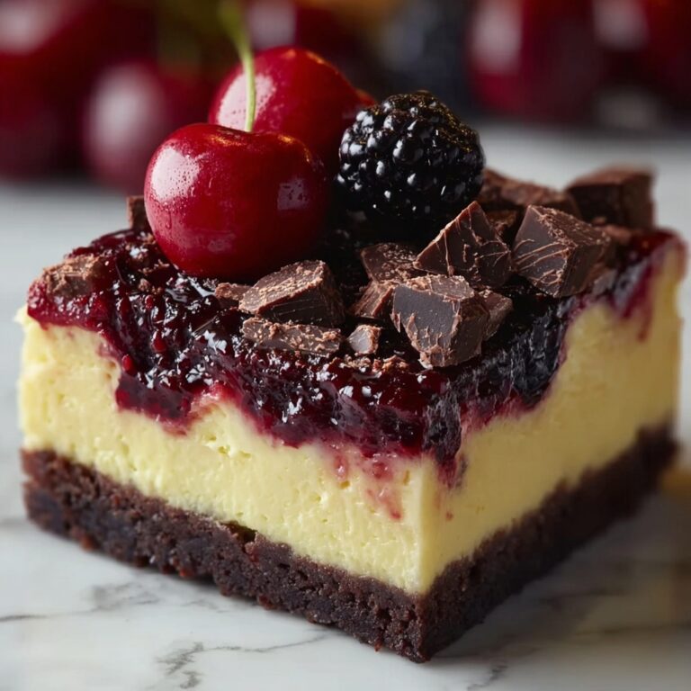 Chocolate Cherry Cheesecake Bars Recipe