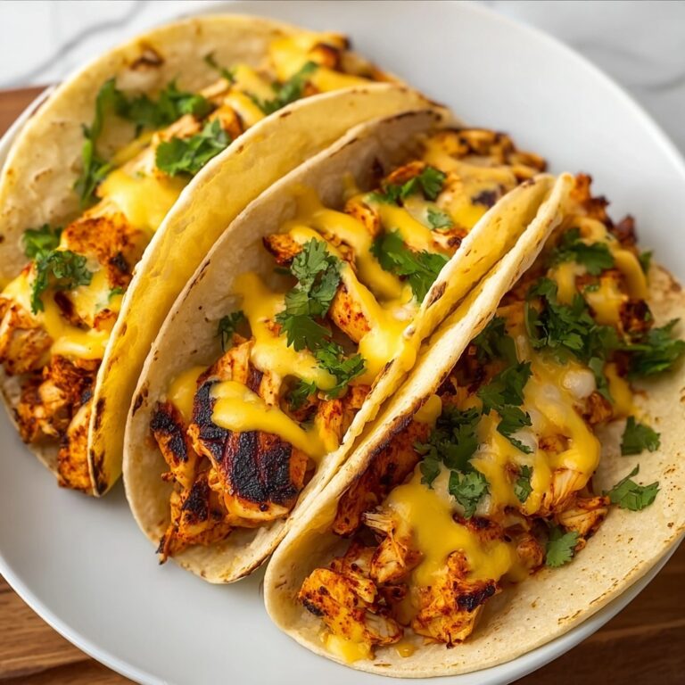 Cheesy Pulled Chicken Tacos Recipe