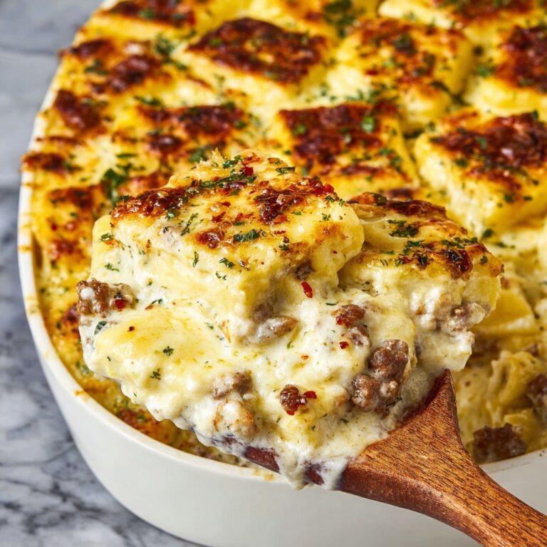 Italian Sausage Ravioli Alfredo Bake Recipe