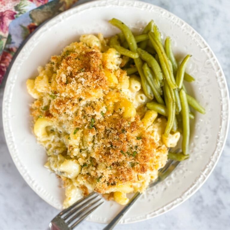 Swiss Chicken with Melty Swiss Cheese and Crispy Garlic Croutons Recipe