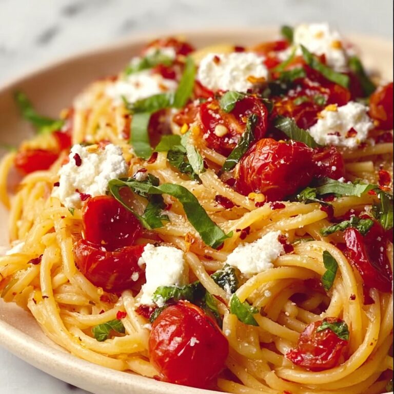 Baked Feta Pasta with Cherry Tomatoes and Basil Recipe