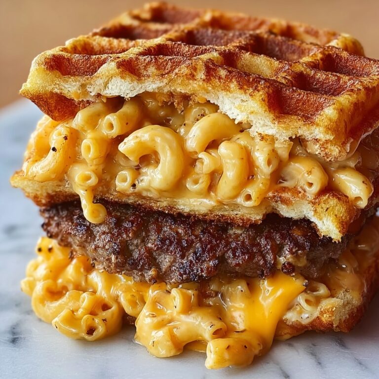Macaroni and Cheese Waffle Cheeseburgers Recipe