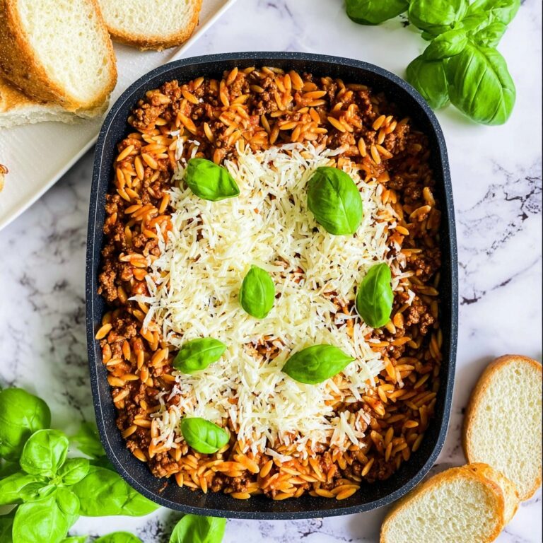 Ground Beef and Orzo Skillet Recipe