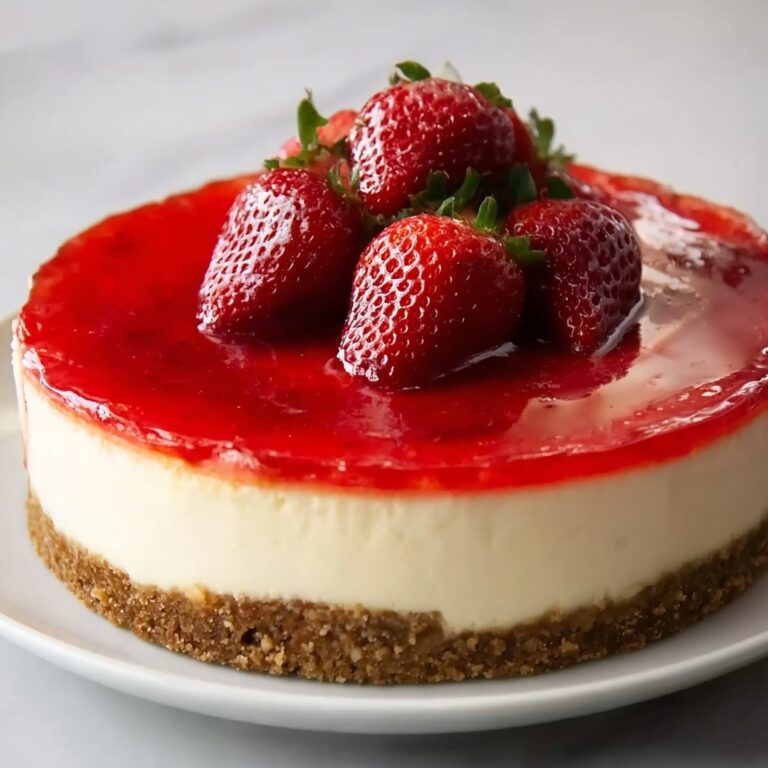 Perfect Cheesecake with Strawberry Topping Recipe