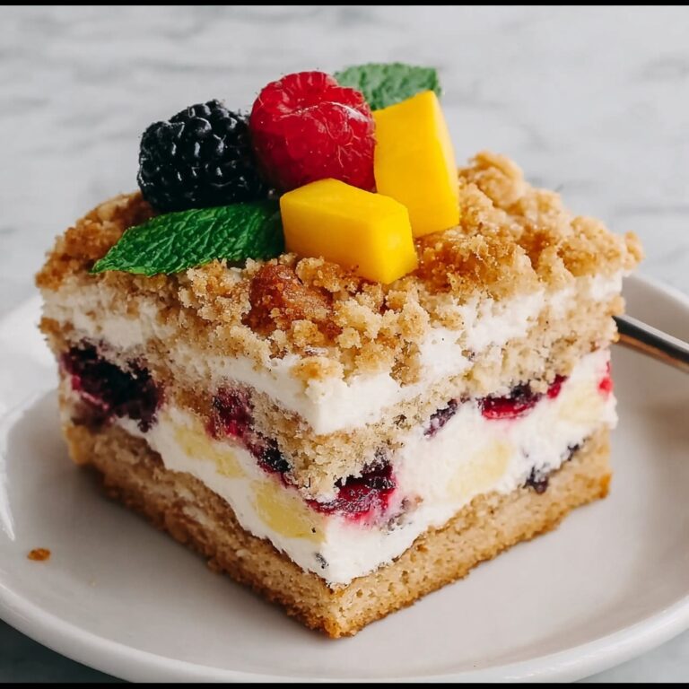 Buttermilk Mango-Berry Crumb Cake Recipe