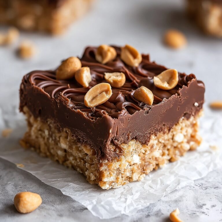 Healthy No-Bake Chocolate Peanut Butter Crunch Bars Recipe