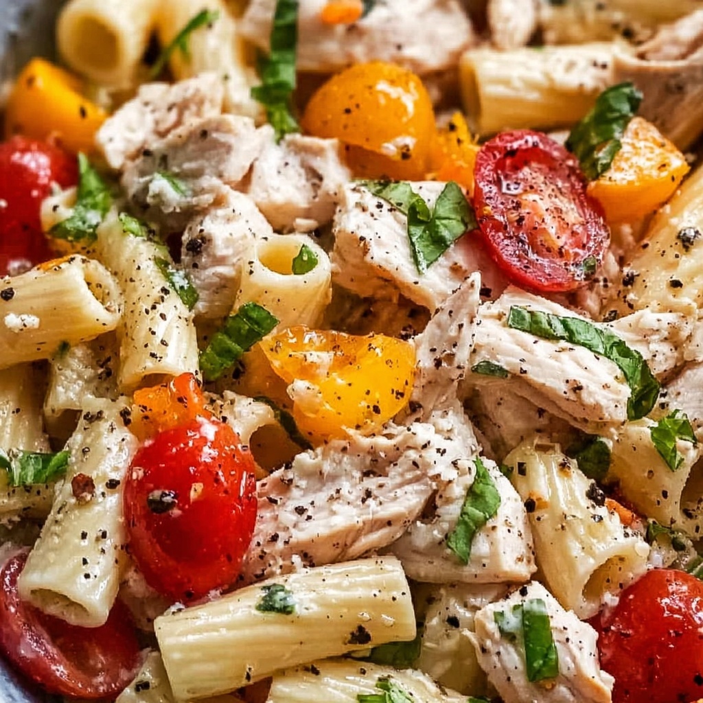 High Protein Chicken Pasta Salad Recipe - Recipe Image