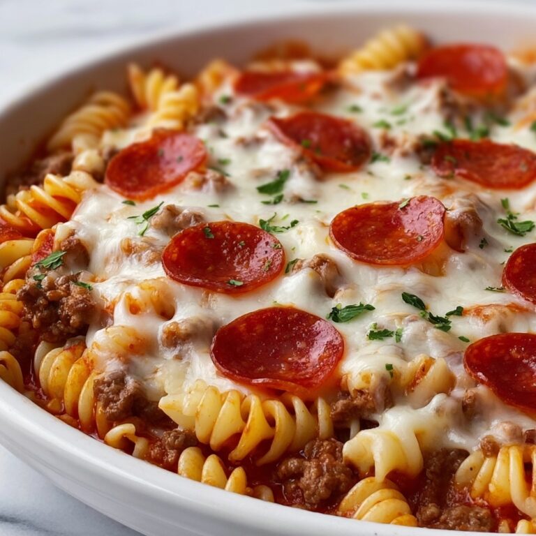 Cheesy Pepperoni Pasta Bake Recipe