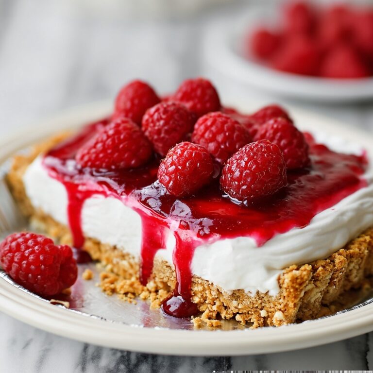 No Bake Raspberry Cream Pie Recipe