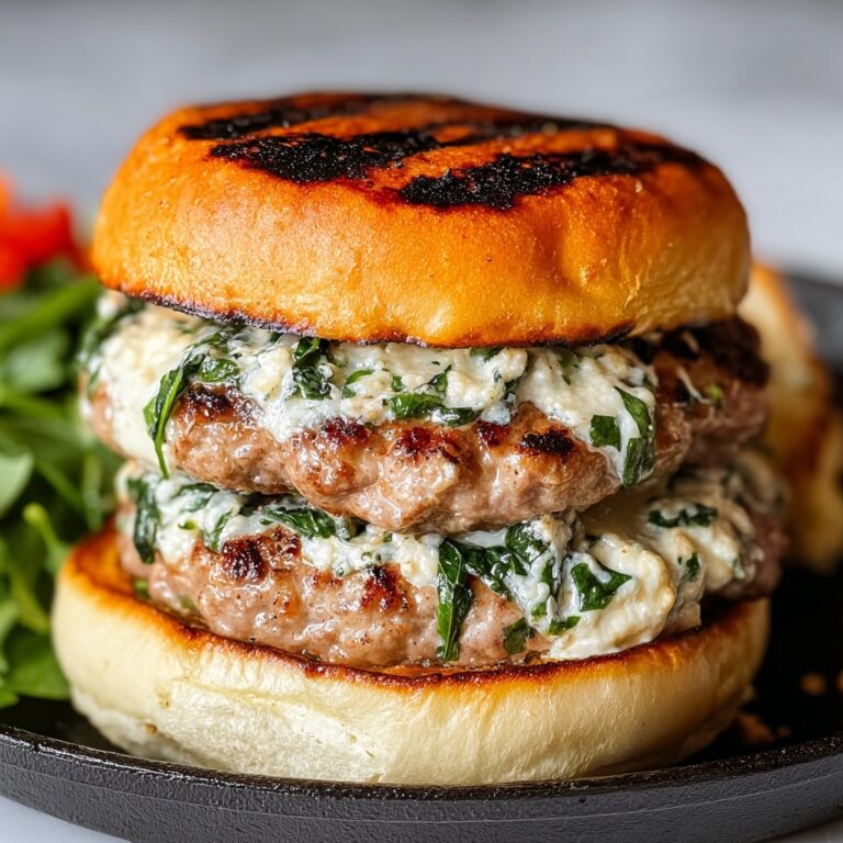 White Cheddar and Spinach Chicken Burgers Recipe