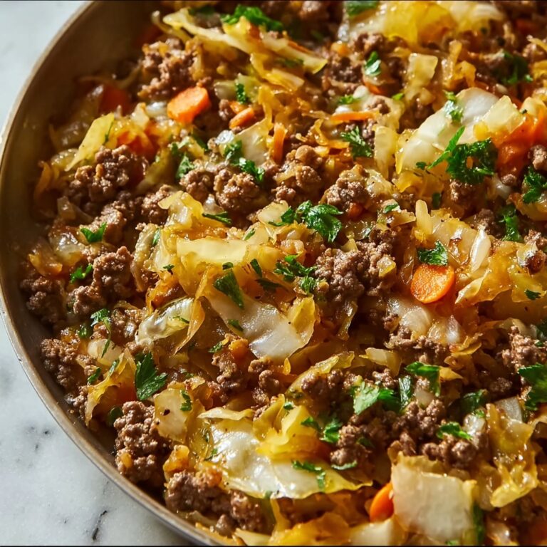 Hearty Ground Beef and Cabbage Skillet Recipe