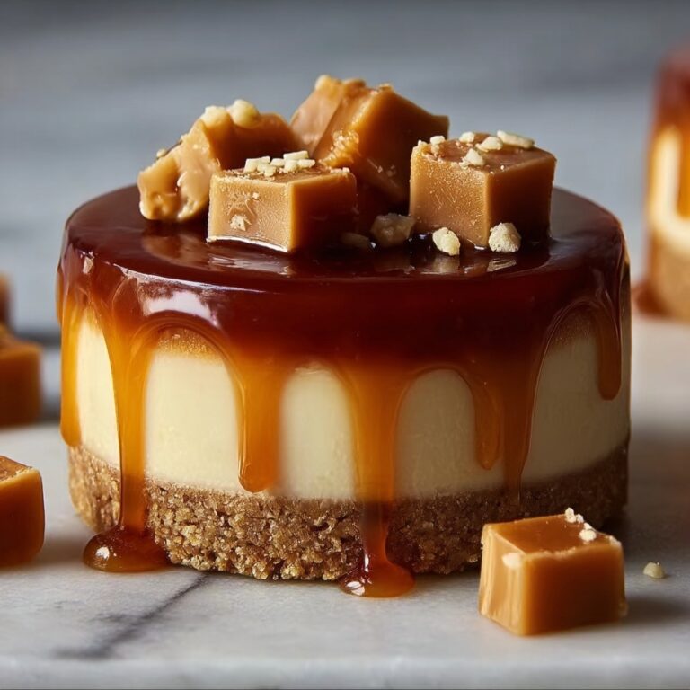 Peanut Butter Caramel Mini Cheesecakes Recipe