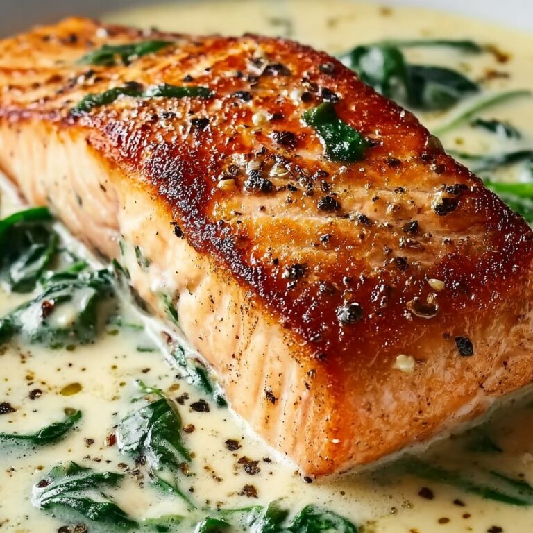 Pan-Seared Salmon with a Creamy Florentine Sauce Recipe