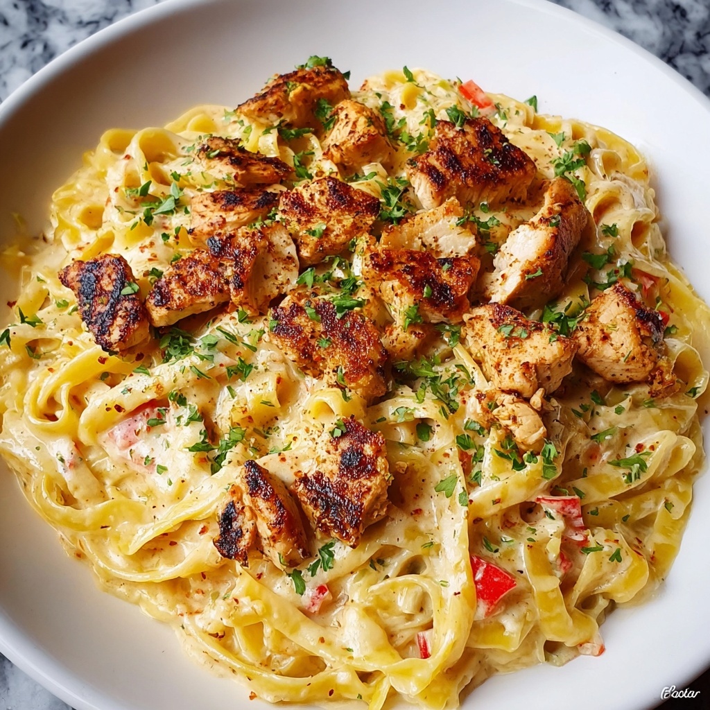 Cajun Chicken Fettuccine Alfredo Recipe - Recipe Image