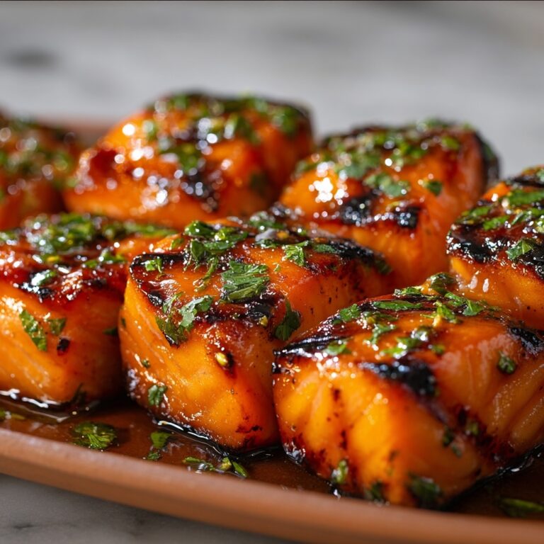 Honey Butter Garlic Glazed Salmon Bites Recipe
