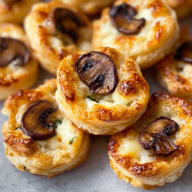 Mushroom Cheese Puff Bites Recipe
