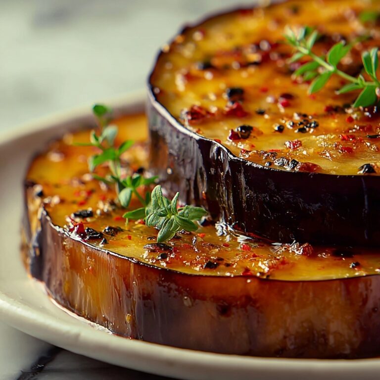 Lemon Garlic Roasted Eggplant Recipe