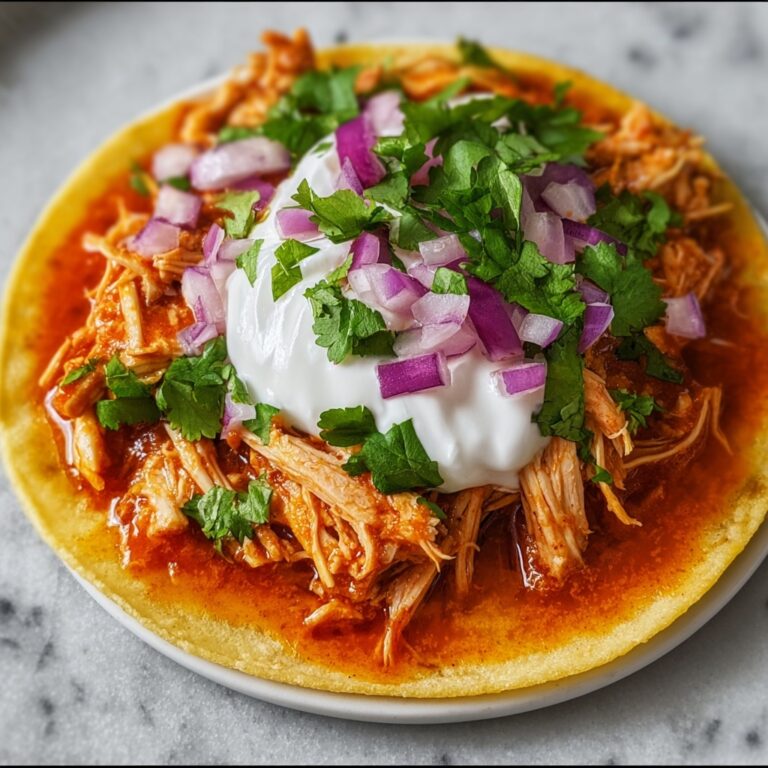 Chicken Tinga with Tostadas, Mexican Rice, and Fresh Garnishes Recipe
