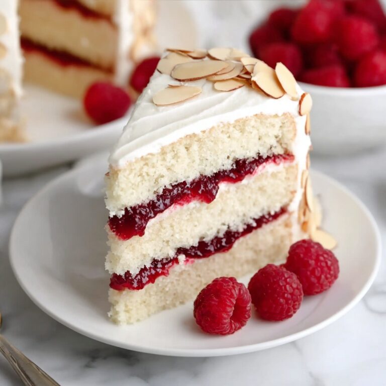 Raspberry Almond Cake with Buttercream Recipe