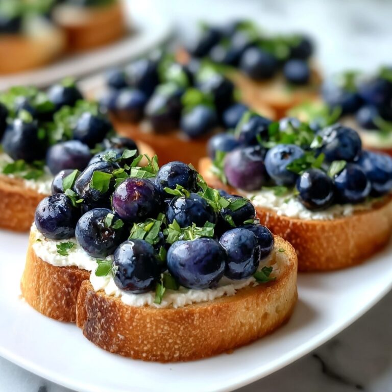 Blueberry Basil Bruschetta Recipe