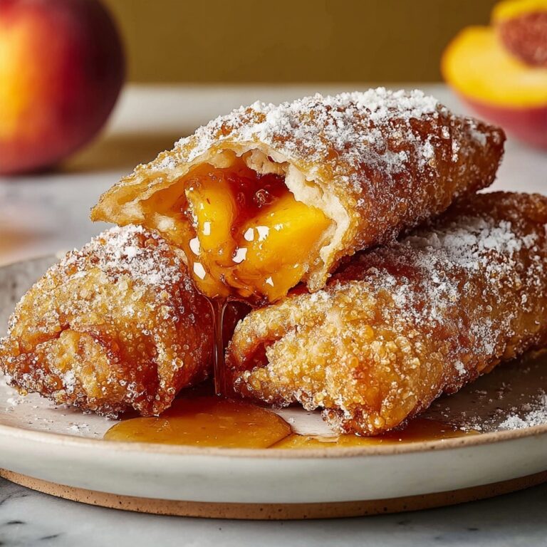 Peach Cobbler Egg Rolls Recipe