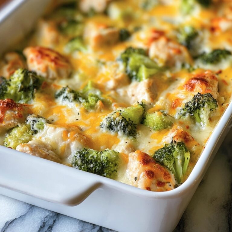 Creamy Chicken Broccoli Bake with Cheddar and Parmesan Recipe