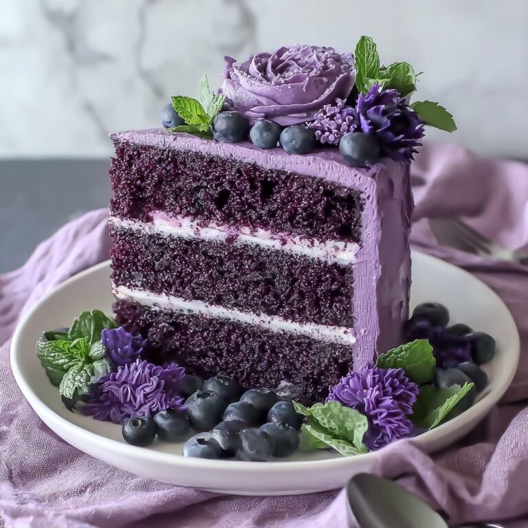 Purple Velvet Cake with Cream Cheese Frosting Recipe