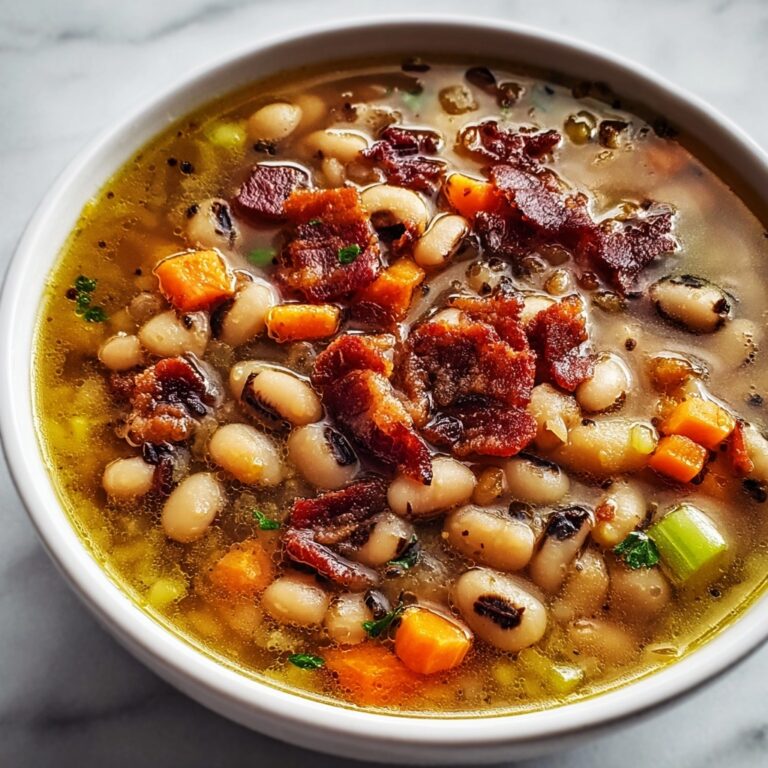 Black-Eyed Peas and Bacon Soup Recipe