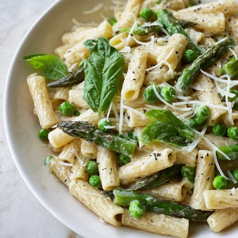 Garlic Parmesan Spring Vegetable Pasta Recipe
