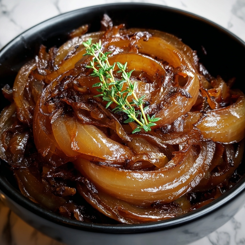 Crockpot Balsamic Glazed Caramelized Onions Recipe - Recipe Image