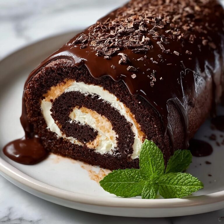 Chocolate Cake Roll with Creamy Mascarpone Filling Recipe