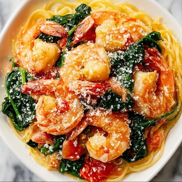 Tomato Spinach Shrimp Pasta Recipe