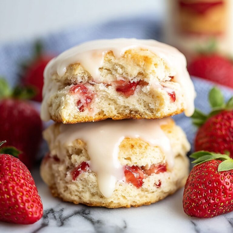 Fresh Strawberry Biscuits with Strawberry Glaze Recipe
