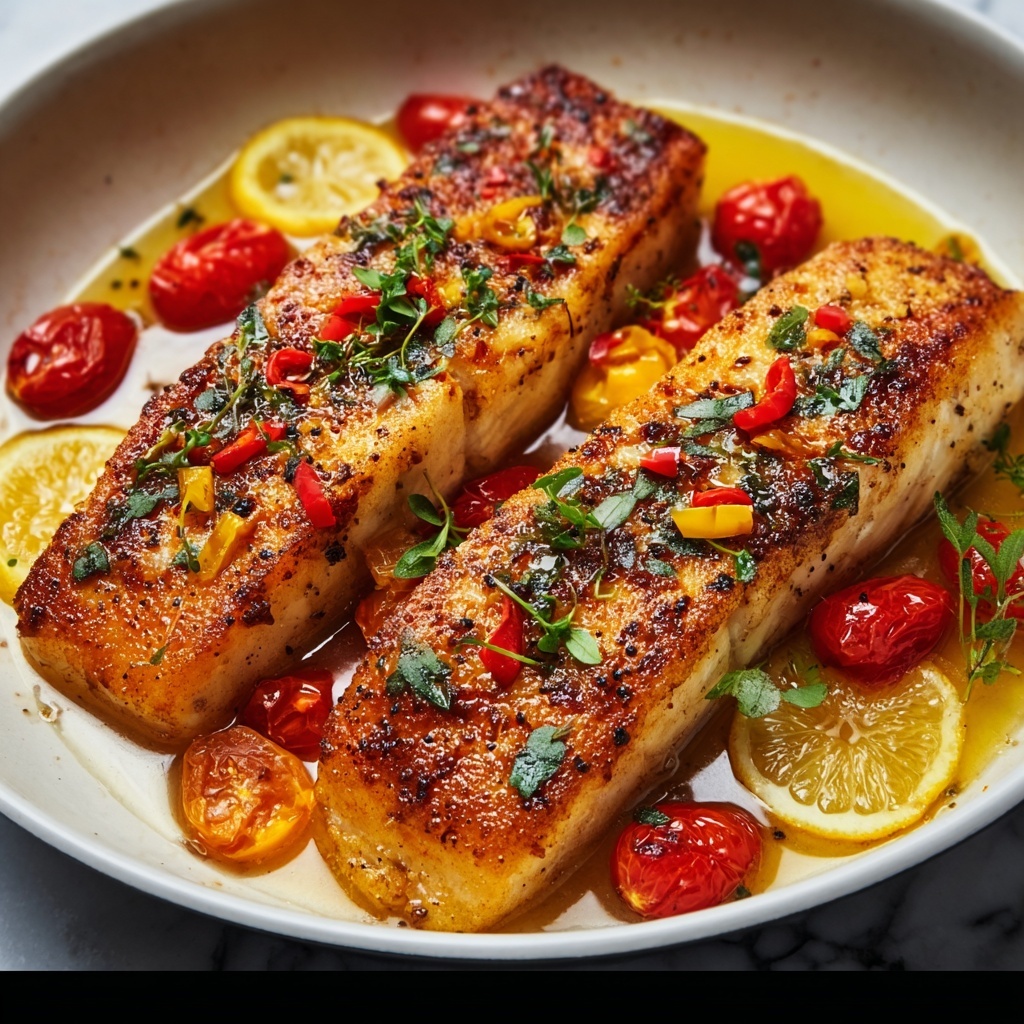 Simple Mediterranean Baked Fish Recipe - Recipe Image