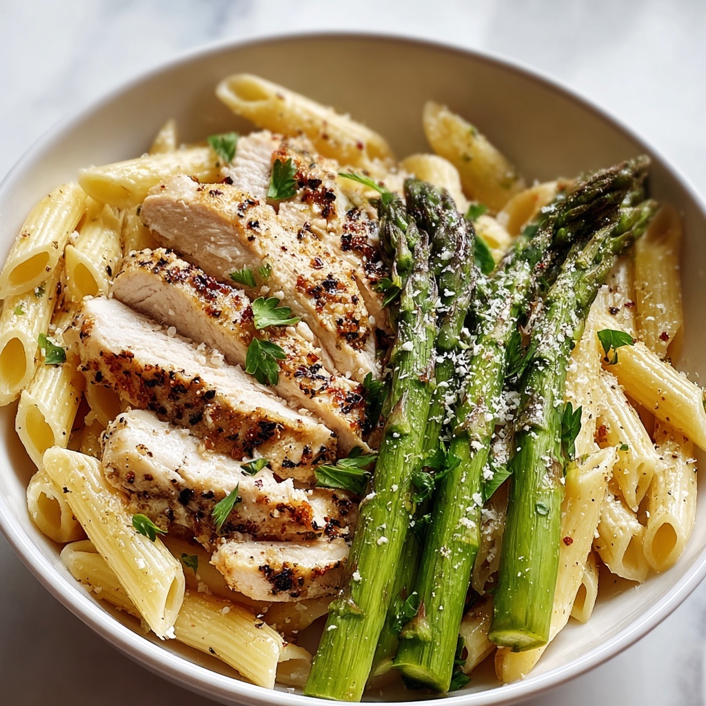 Delicious Chicken and Asparagus Pasta Recipe - Recipe Image