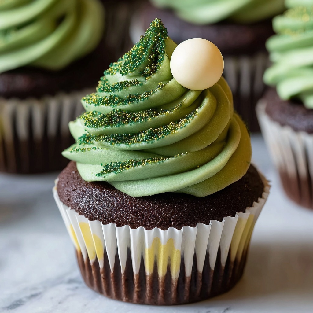 Green Velvet Cupcakes with Cream Cheese Frosting Recipe - Recipe Image