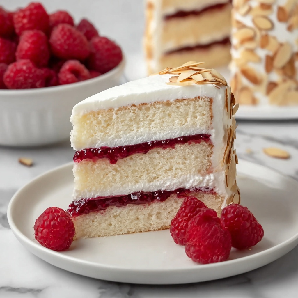 Raspberry Almond Cake with Buttercream Recipe - Recipe Image