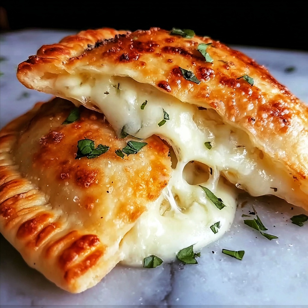 Chicken Alfredo Air Fryer Calzones Recipe - Recipe Image