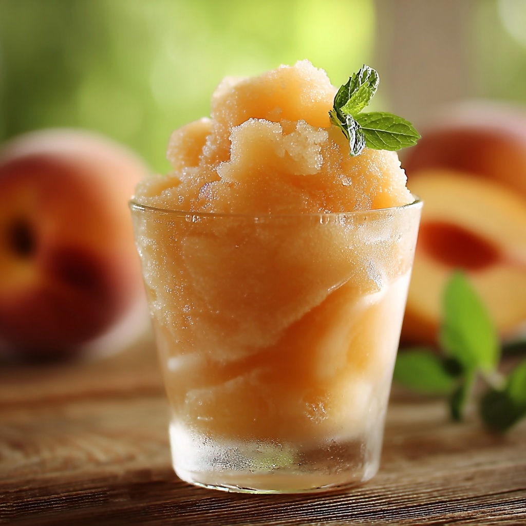 Frozen Peach Lemonade Slush Recipe - Recipe Image