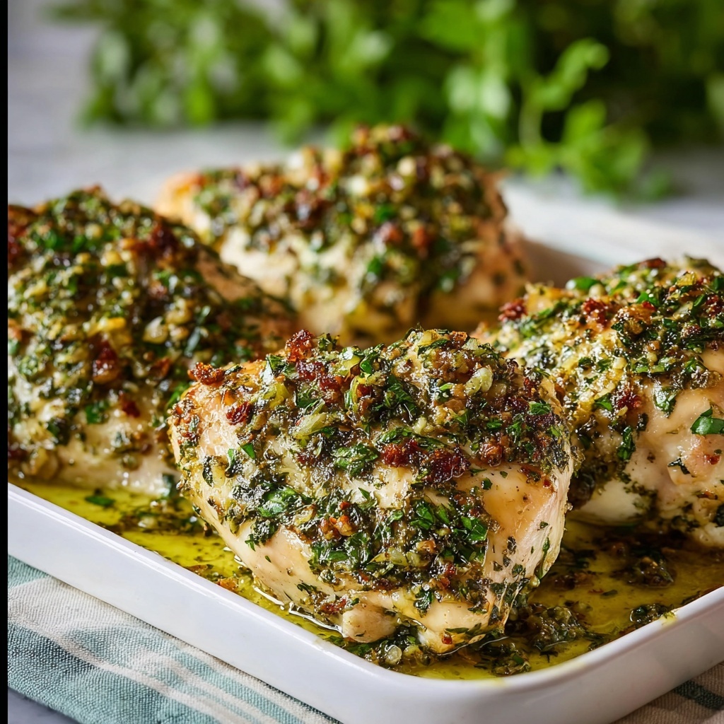 Spinach Herb Baked Chicken Recipe - Recipe Image
