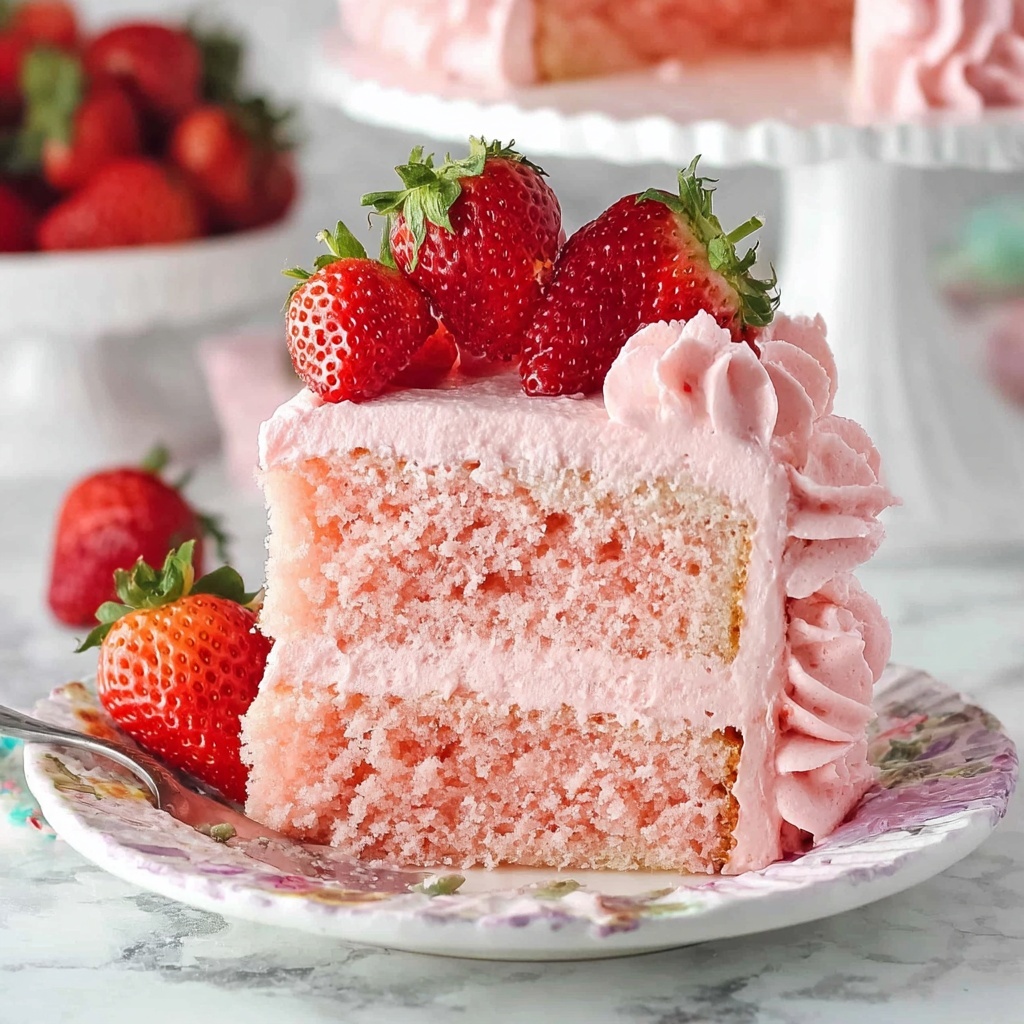 Strawberry Cake Recipe - Recipe Image