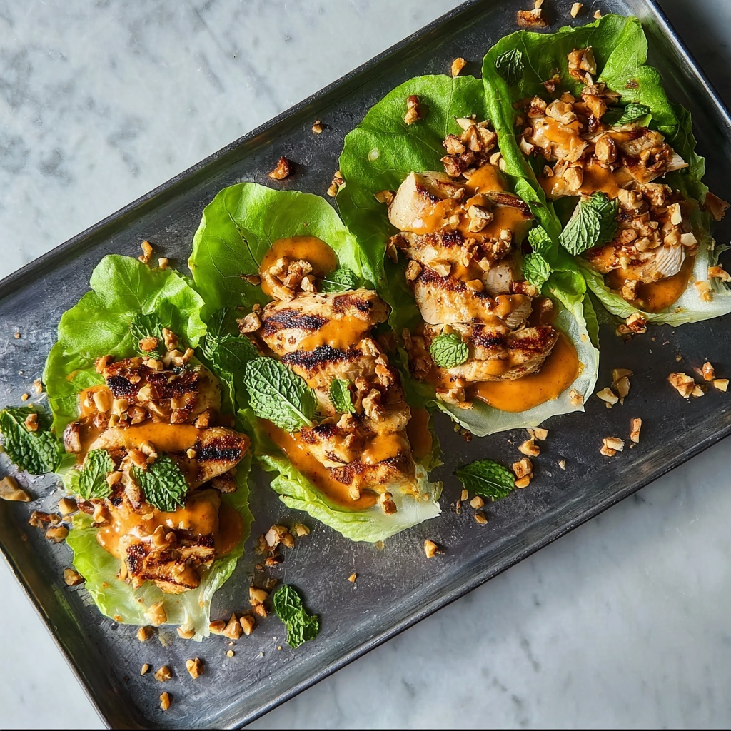 Peanut Chicken Lettuce Wraps Recipe - Recipe Image