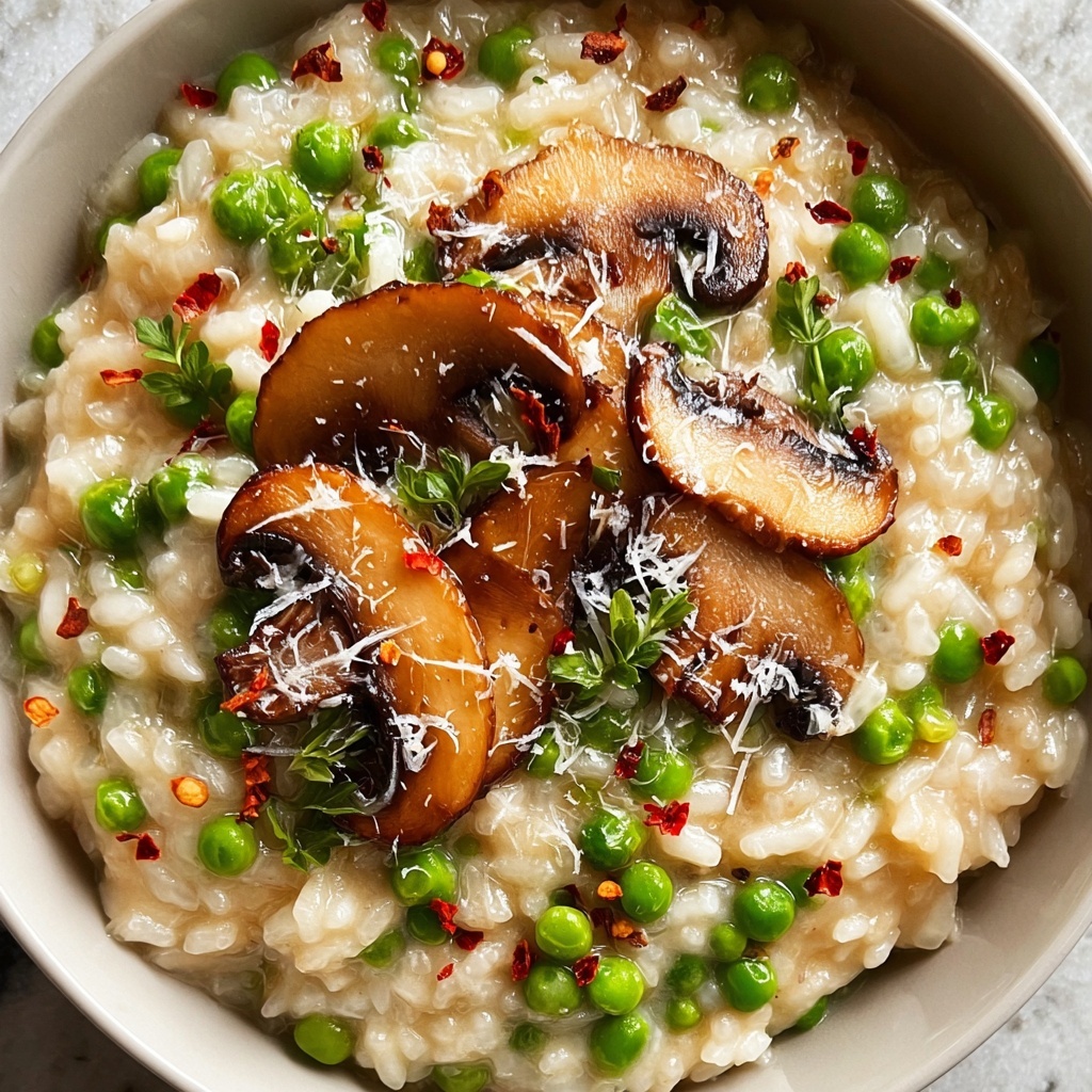Mushroom and Pea Risotto Recipe - Recipe Image